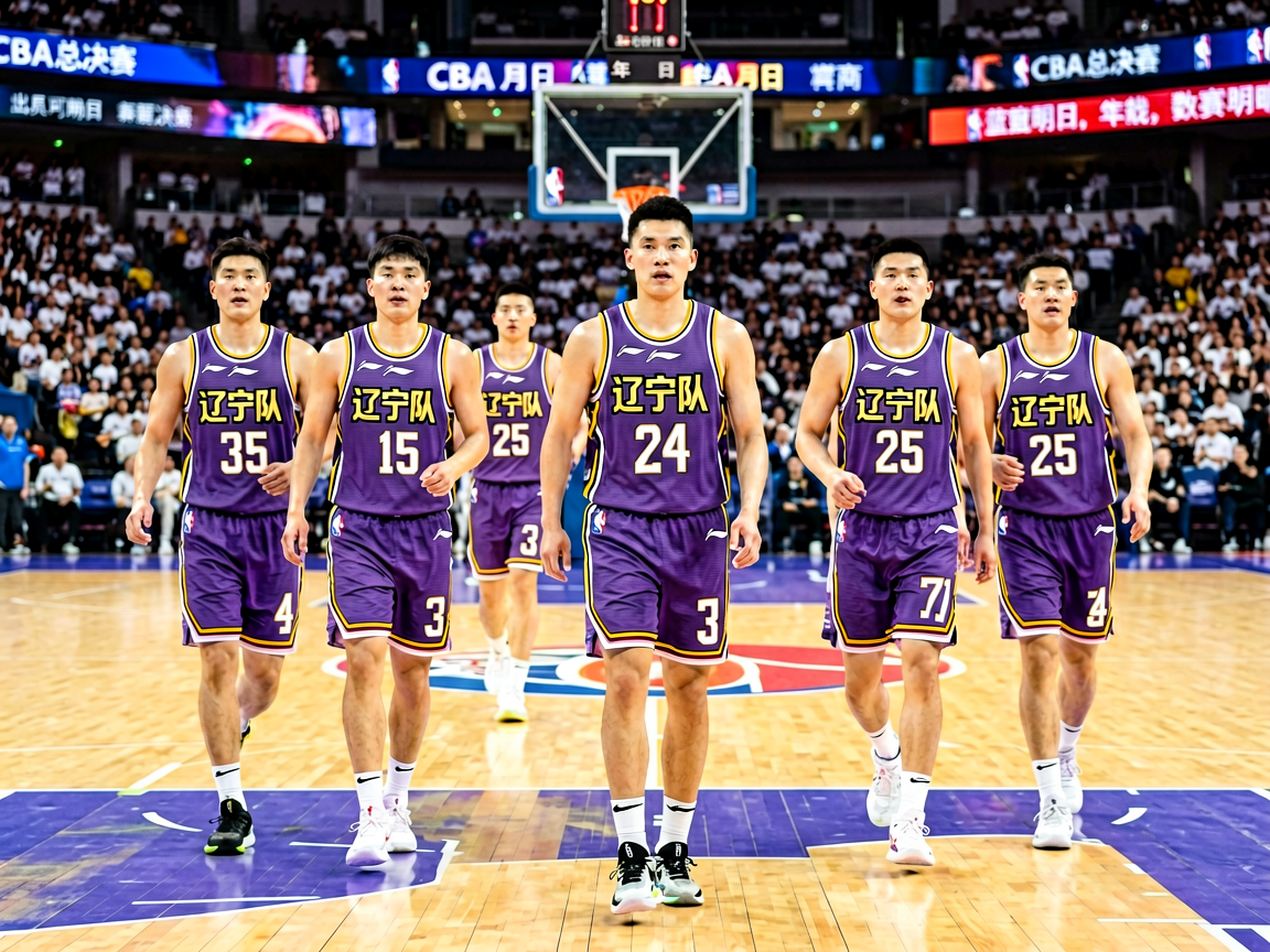 NBA篮球比赛场地和球员入场场景