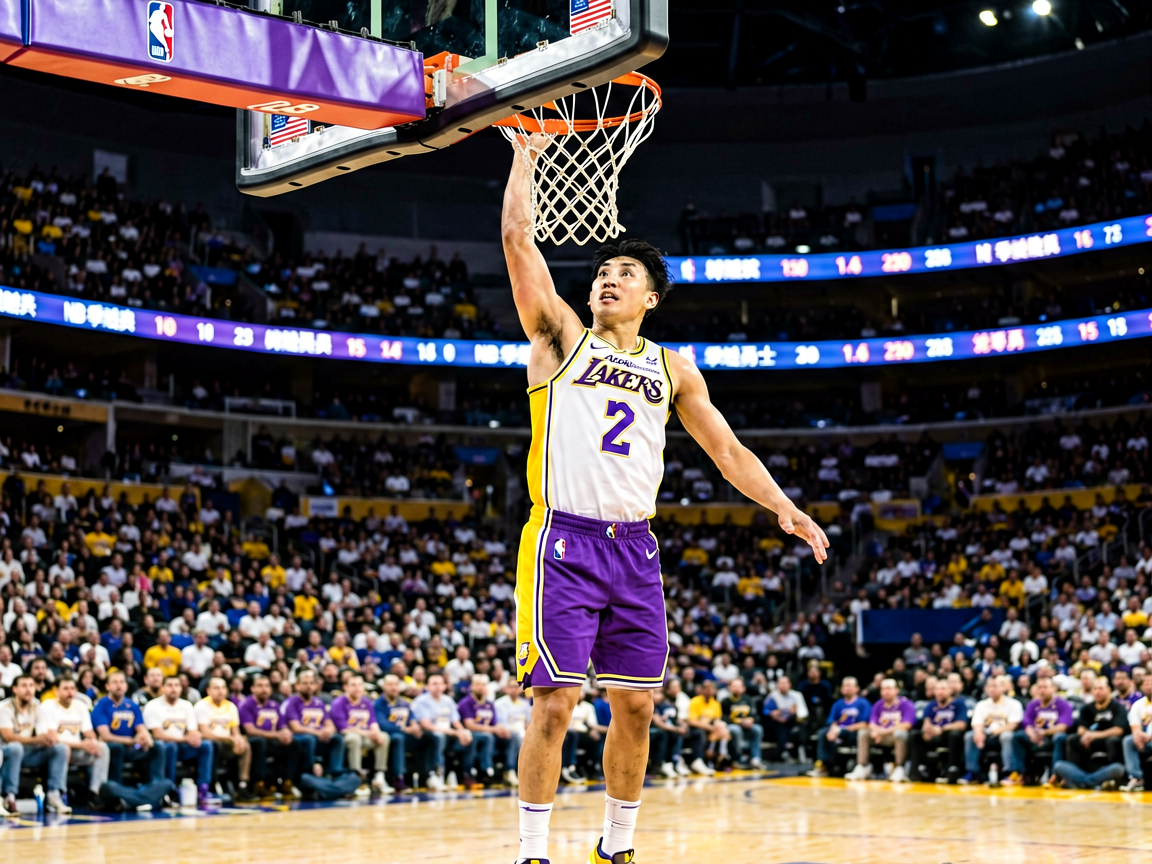 NBA比赛中球员扣篮精彩画面